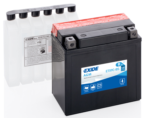 Стартерний акумулятор   ETX9C-BS   EXIDE