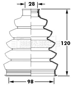 Комплект пилозахисний, приводний вал   BCB2394   BORG & BECK