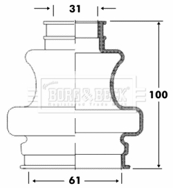 Комплект пилозахисний, приводний вал   BCB6092   BORG & BECK