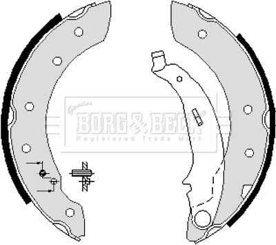 Комплект гальмівних колодок   BBS6233   BORG & BECK