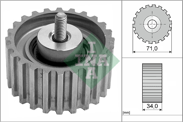 Паразитный / Ведущий ролик, зубчатый ремень   532 0441 10   INA