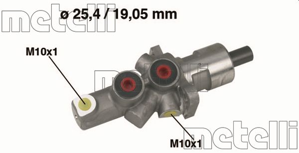 Главный тормозной цилиндр   05-0176   METELLI