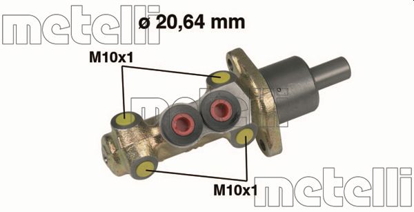 Головний гальмівний циліндр   05-0207   METELLI