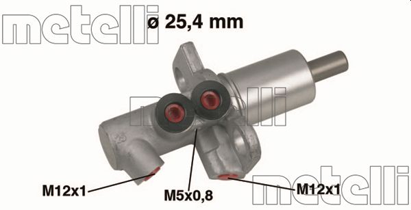 Главный тормозной цилиндр   05-0458   METELLI