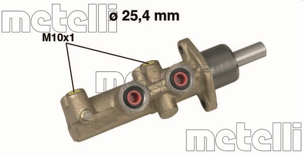 Главный тормозной цилиндр   05-0481   METELLI