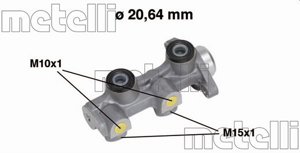 Головний гальмівний циліндр   05-0507   METELLI