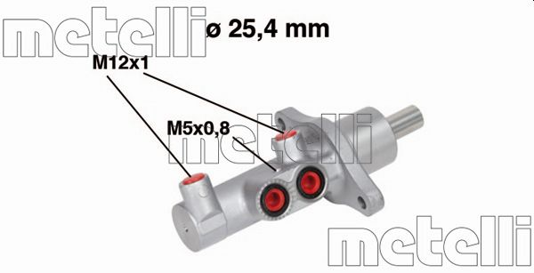 Главный тормозной цилиндр   05-0543   METELLI