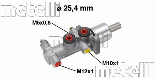 Главный тормозной цилиндр   05-0554   METELLI