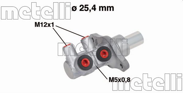 Главный тормозной цилиндр   05-0571   METELLI