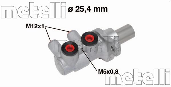 Главный тормозной цилиндр   05-0716   METELLI