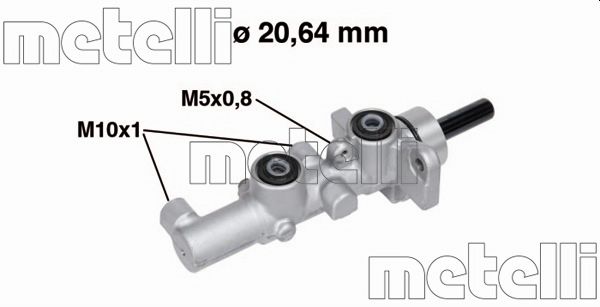 Главный тормозной цилиндр   05-0734   METELLI