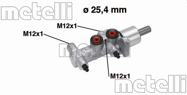 Главный тормозной цилиндр   05-0766   METELLI