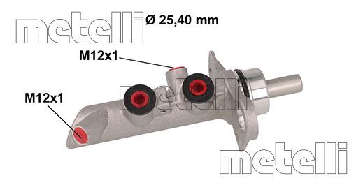 Главный тормозной цилиндр   05-0891   METELLI