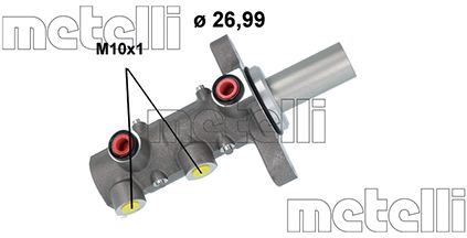 Главный тормозной цилиндр   05-1167   METELLI