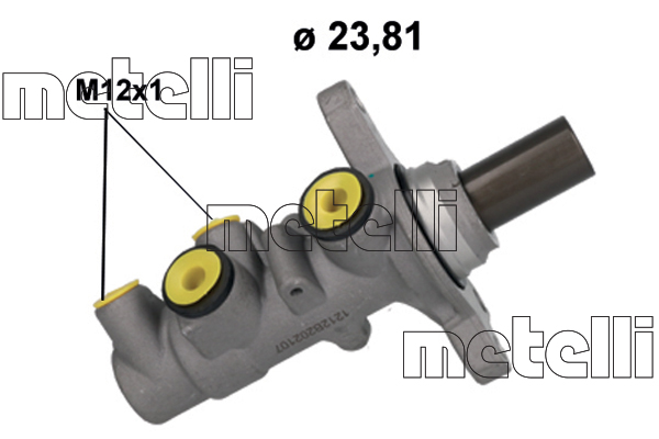 Главный тормозной цилиндр   05-1212   METELLI