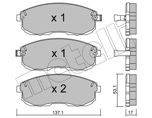 Комплект тормозных колодок, дисковый тормоз   22-0404-0   METELLI