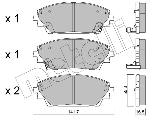 Комплект тормозных колодок, дисковый тормоз   22-0992-0   METELLI