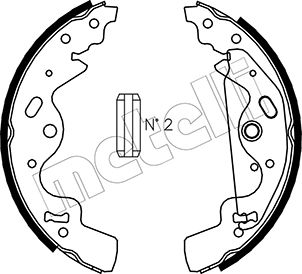 Комплект тормозных колодок, METELLI 53-0370 Комплект тормозных колодок, METELLI 53-0370