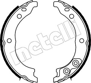 Комплект гальмівних колодок, стоянкове гальмо   53-0089   METELLI