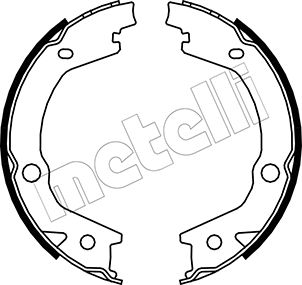 Комплект гальмівних колодок, стоянкове гальмо   53-0184   METELLI