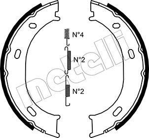 Комплект тормозных колодок, стояночная тормозная система   53-0239K   METELLI