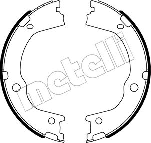 Комплект тормозных колодок, стояночная тормозная система   53-0498   METELLI