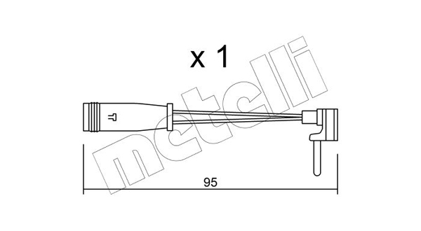 Сигнализатор, износ тормозных колодок   SU.129   METELLI