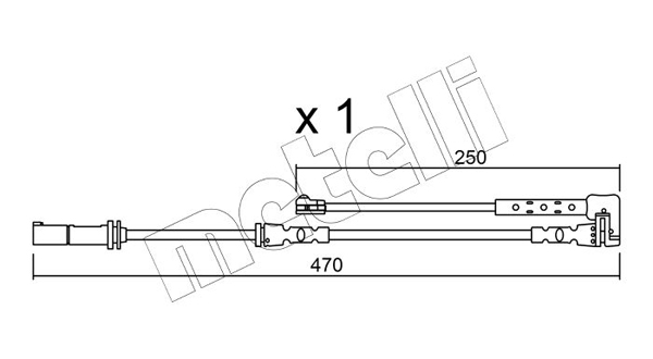 Сигнализатор, износ тормозных колодок   SU.338   METELLI