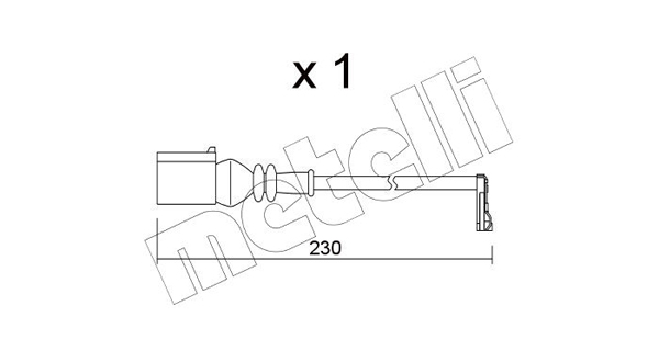 Конт. попер. сигналу, знос гальм. накл.   SU.364   METELLI