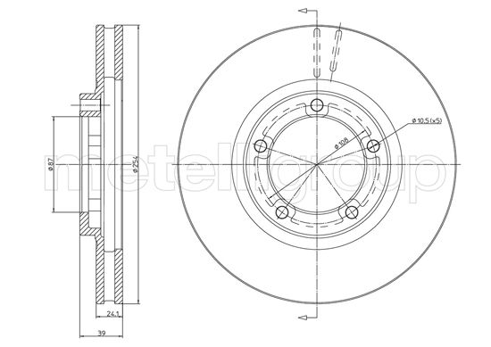Гальмівний диск   23-1748   METELLI