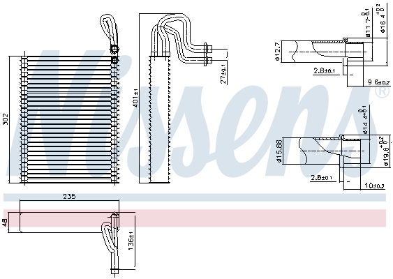 Випарник, система кондиціонування повітря 92351 NISSENS #4