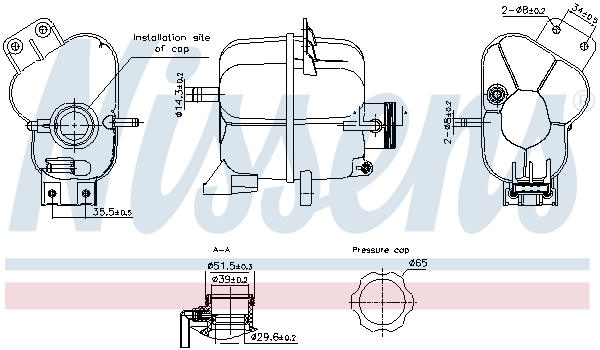 Компенсационный бак, охлаждающая жидкость   996343   NISSENS