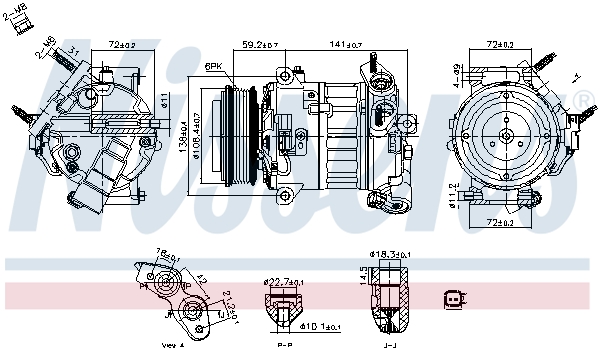 Компрессор, кондиционер   890796   NISSENS