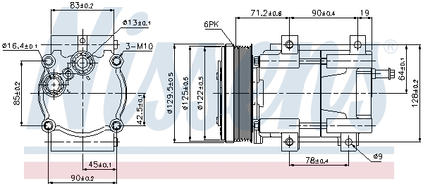 Компрессор, кондиционер 89205 NISSENS #4