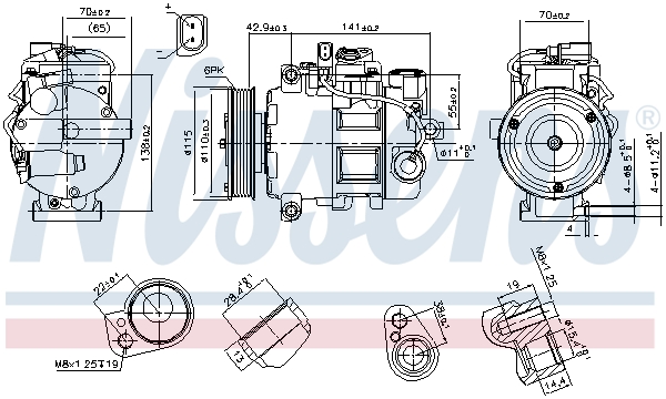 Компрессор, кондиционер 89513 NISSENS #6