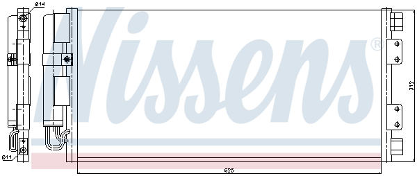 Конденсатор, кондиционер 94781 NISSENS #4