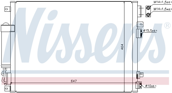 Конденсатор, система кондиціонування повітря 94874 NISSENS #5