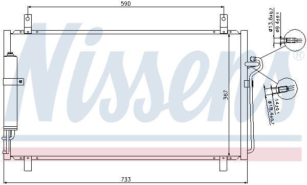Конденсатор, кондиционер 94935 NISSENS #4