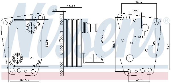 Охолоджувач оливи, моторна олива 90967 NISSENS #4