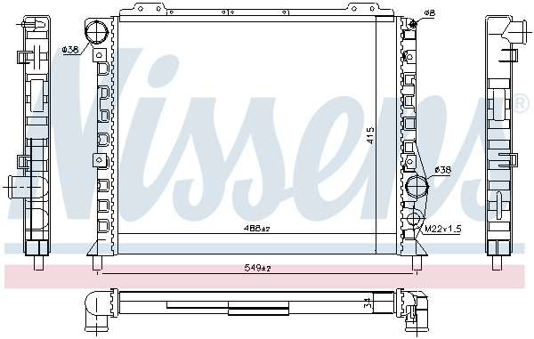 Радіатор, система охолодження двигуна 60051 NISSENS #4