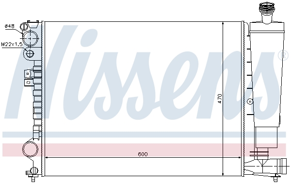 Радиатор, охлаждение двигателя 61396 NISSENS #4