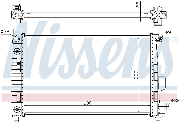 Радіатор, система охолодження двигуна 62781A NISSENS #4