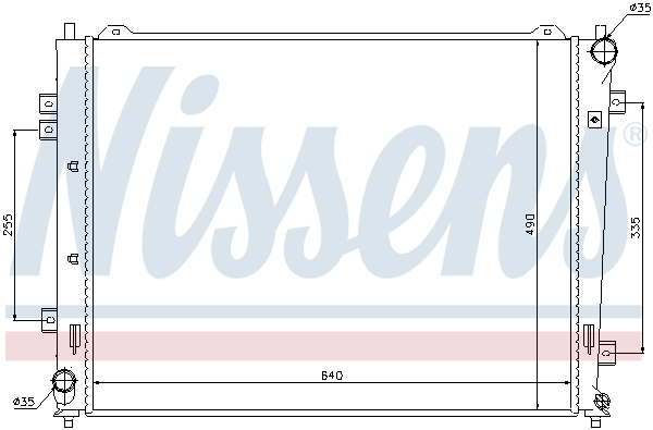 Радиатор, охлаждение двигателя 66684 NISSENS #4