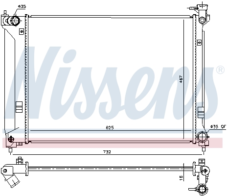 Радіатор, система охолодження двигуна 675064 NISSENS #4