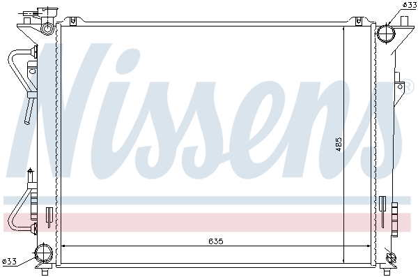 Радіатор, система охолодження двигуна 67507 NISSENS #5