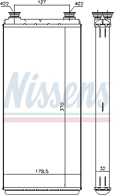 Теплообмінник, система опалення салону 71891 NISSENS #5