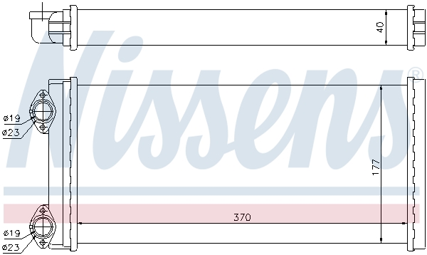 Теплообмінник, система опалення салону 71928 NISSENS #5