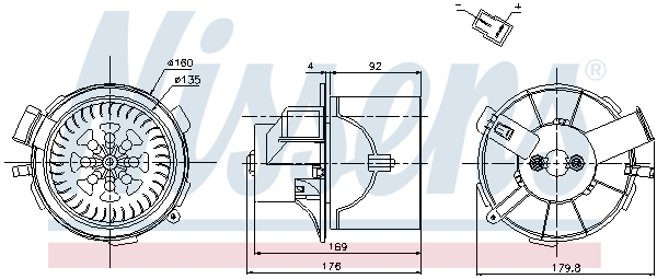 Компресор салону 87138 NISSENS #5