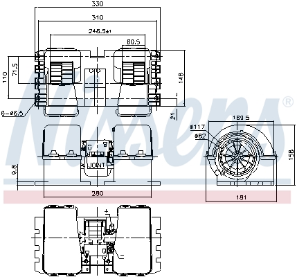 Компресор салону 87194 NISSENS #4