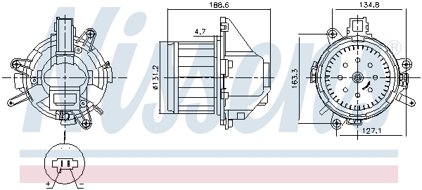 Компресор салону   87596   NISSENS